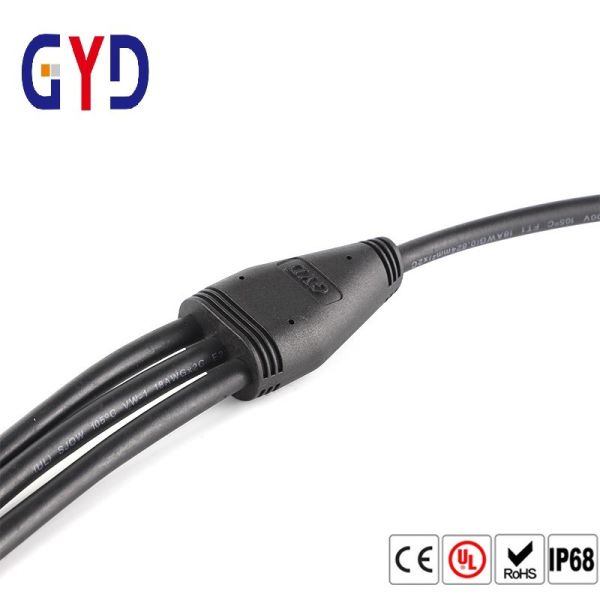 Buy 3 Way Splitter Electrical IP67 Waterproof Cable Connector Black White at wholesale prices