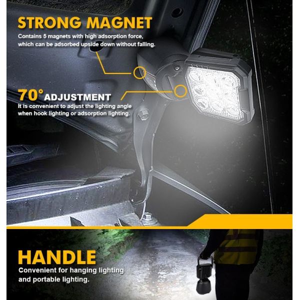 High Brightness Rechargeable LED Work Light Suitable for Outdoor Camping Emergency Light