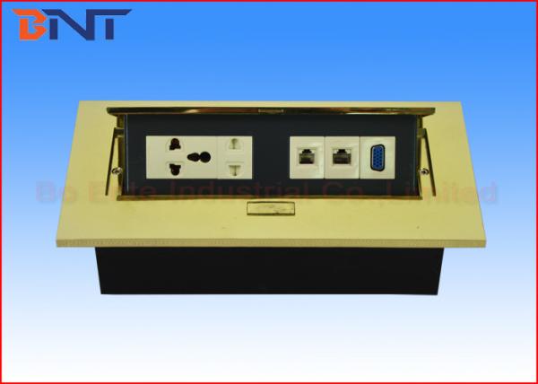 Buy Removable Pop Up Desktop Power Plug With RJ45 CAT 6 Network Connector at wholesale prices