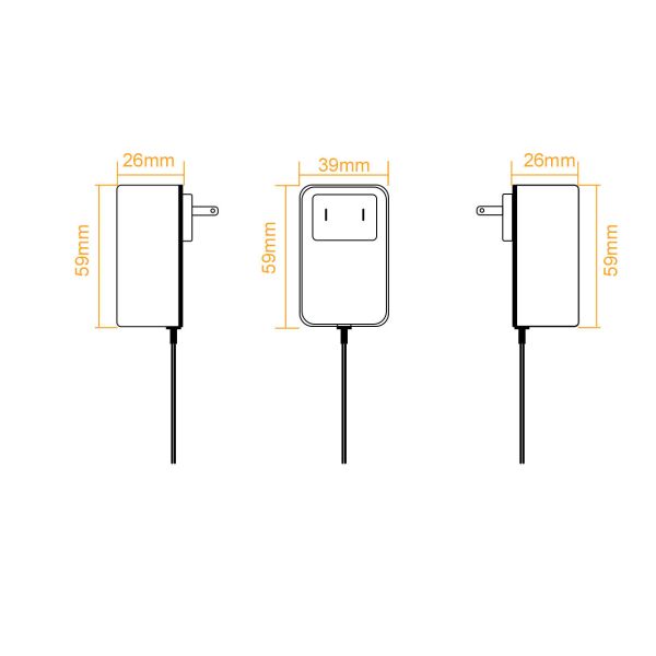 18W PSE Certified Wall Adapter with Multi-Voltage Output for Global Power Supply