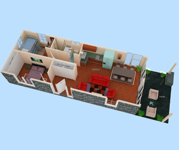 Durable Big Shipping Container Homes , Factory Already Made Modern Container House