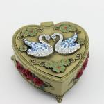 Heart Shaped Jewelry Storage Box Jewelry Box with Mirror