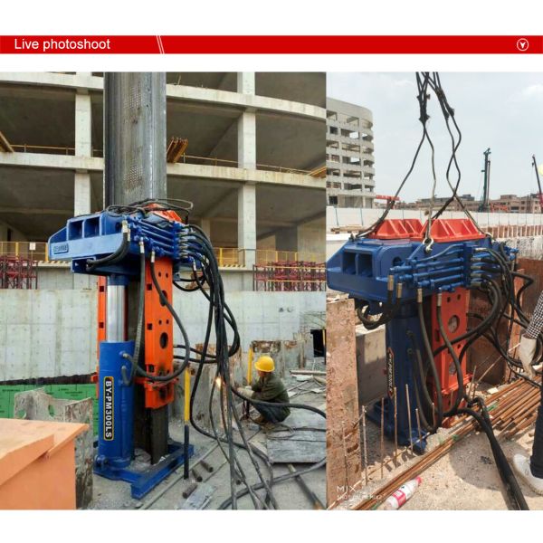 BEIYI hydraulic pile extractor static pressure pile pulling machine