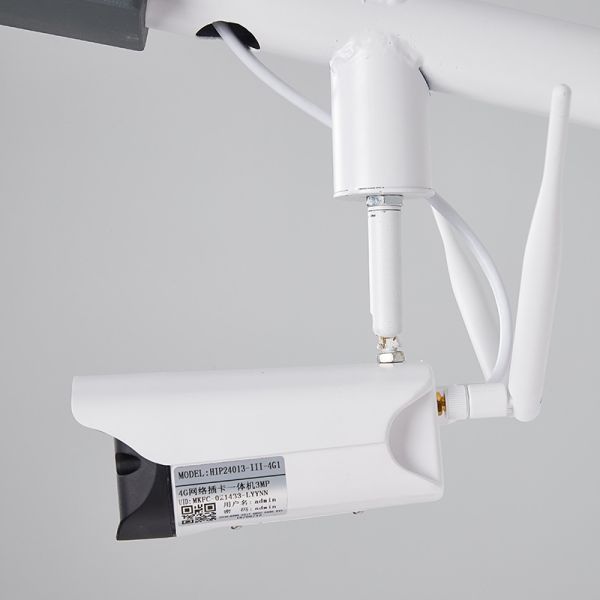 Light Grey Big Size Solar Panel Solar Powered LED Street Lights With Security Camera