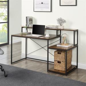 China BSCI Extendable Industrial Study Office Computer Desk Pc Laptop With Storage on sale