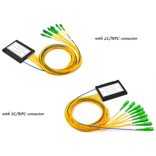 1x8 ABS Box Fiber Optic Splitter / 1*8 Modular Passive Optical Fiber PLC Splitter FTTH GPON EPON