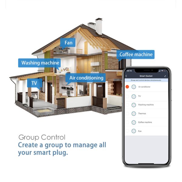 EU Smart Wi-Fi Plug Socket Work With Alexa/Google Home