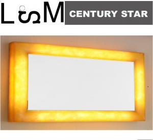 Quality Yellow color Wall mirror , Bedroom Mirror ,Bath mirror with LED for sale