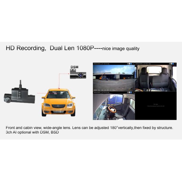 GPS Tracking Device monitoring system 2k Dashcam 1080p Support Connect Mobile App