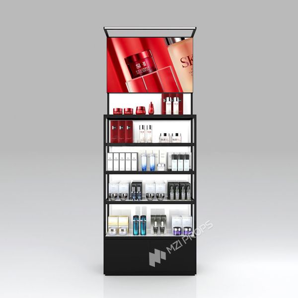 KLNS-R3 Multiple Levels of Display Space Skincare Display Cabinet with Soft Film Light Box