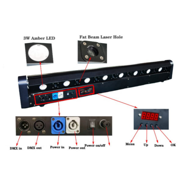 DJ Stage Laser Light Moving Head Party LED Beam Lights