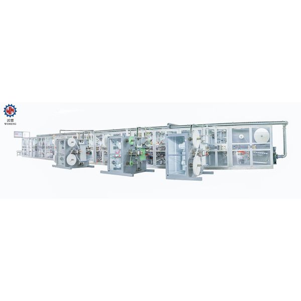 Full Servo 1200pcs/min Sanitary Pad Making Machine 98% Efficiency Stable Production