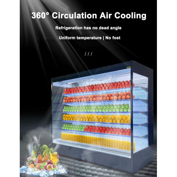 Larg Right Angle R22a Deep Display Freezer Multideck Open Chiller