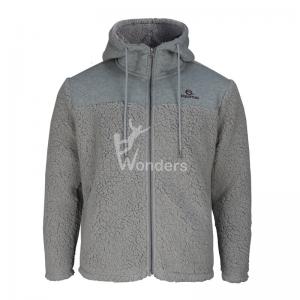 Quality Mens 100% recycled sherpa fleece jacket for sale