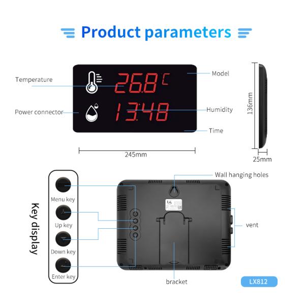 Waterproof Probe Digital ThermometerDigital Thermometer with Probe High Accuracy External Sensor for Sauna Room Greenhouse Use