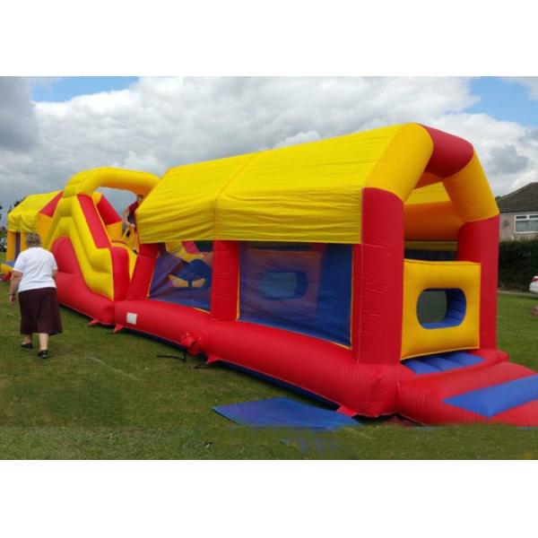 Amazing 75ft Massive Bouncy Castles Obstacle Course In Challenge Games