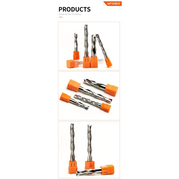 Manufacturer Fresas Para Router Tungsten Carbide 2flute Spiral Cnc Router Bits Wood Cutting Tools Carbide End Mills