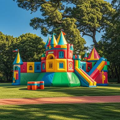 16'L X 13'W X 10'H Inflatable Party Castle Bounce House Giant Inflatable Slide Powerful UL-Approved Blower