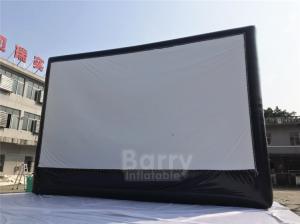 Quality Commercial Inflatable Movie Screen With Projector / Outdoor 20 Ft Inflatable Movie Screen For Event for sale
