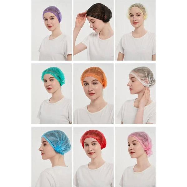 PP Strip Bouffant Hairnet Clip Mob Cap with Various Colours and Sizes Validity 3 Years
