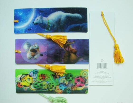 PLASTIC LENTICULAR 3d lenticular printing souvenir bookmark-plastic pp 3d offset printed lenticular 3D animal bookmark