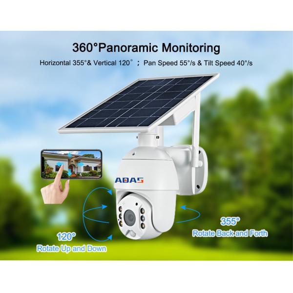 4G Solar Powered Motion Detector Camera Wireless Outdoor 2K 4MP PTZ APP Control