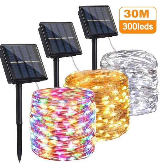 Outdoor 100 Led 39 Ft Solar Powered String Lights 12V