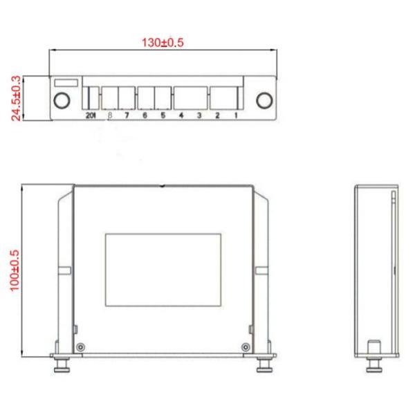Compact Design 1x4 Plug-in Type PLC Fiber Optic Splitter with SC Connector for LAN, WAN, and Metro Networks