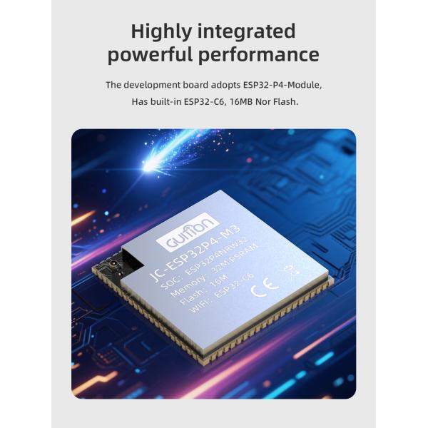 JC-ESP32P4-M3-C6 Industrial Grade 400M Main Control Frequency ESP32 Display Module for -20C- 70°C Operation Temperature and Compact Design