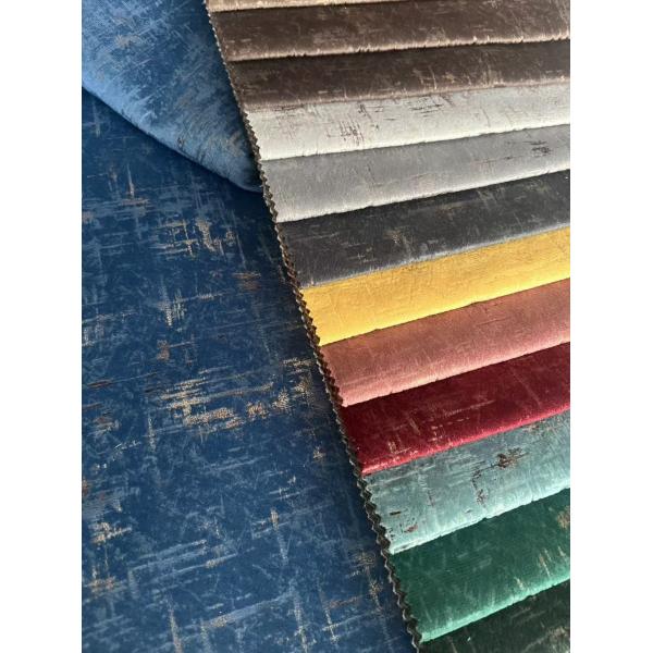 Luxury Foil Print Fabric Bronzed Pattern Shrink Resistant For Home