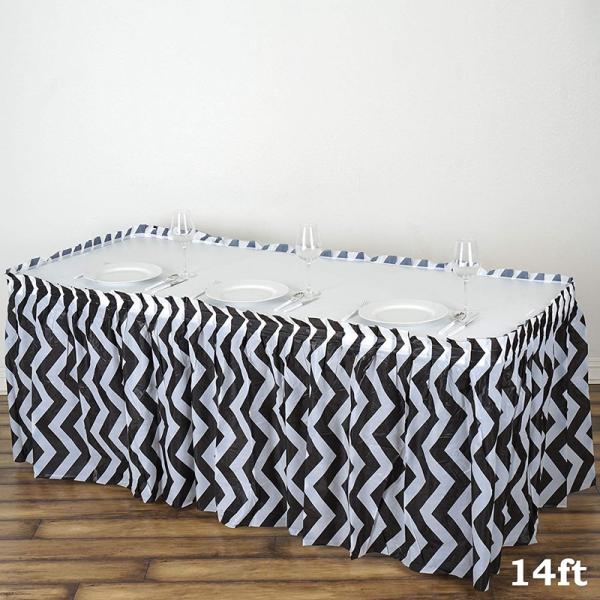 Custom Printed Table Skirts Water Repellent With Pink Polka Dot Pattern