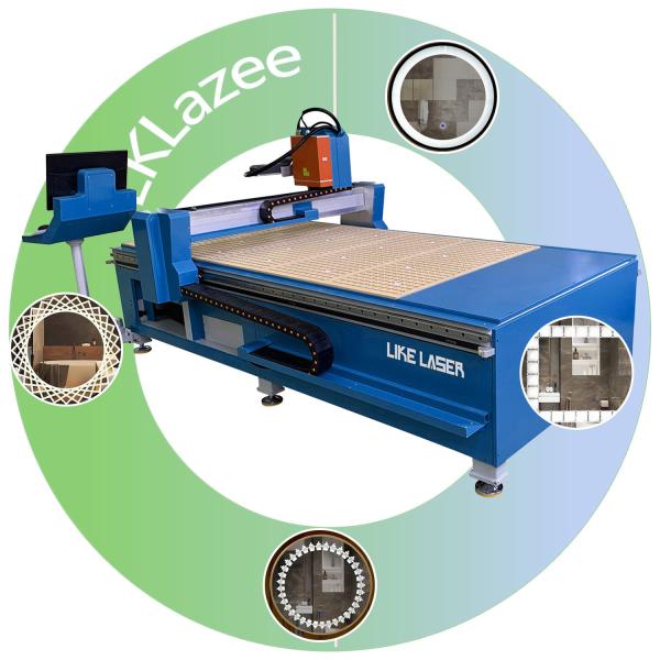 Buy Continuous Wave Laser Technical Class Lklazee LED Mirror Bathroom Glass Etching Machine at wholesale prices