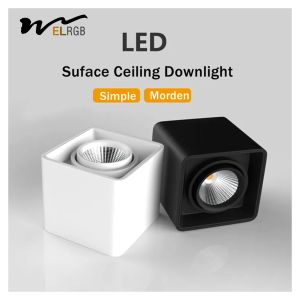 25w 30w Square LED Spotlight Indoor Work Light Trimless COB Surface Mounted