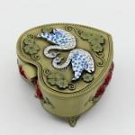 Heart Shaped Jewelry Storage Box Jewelry Box with Mirror