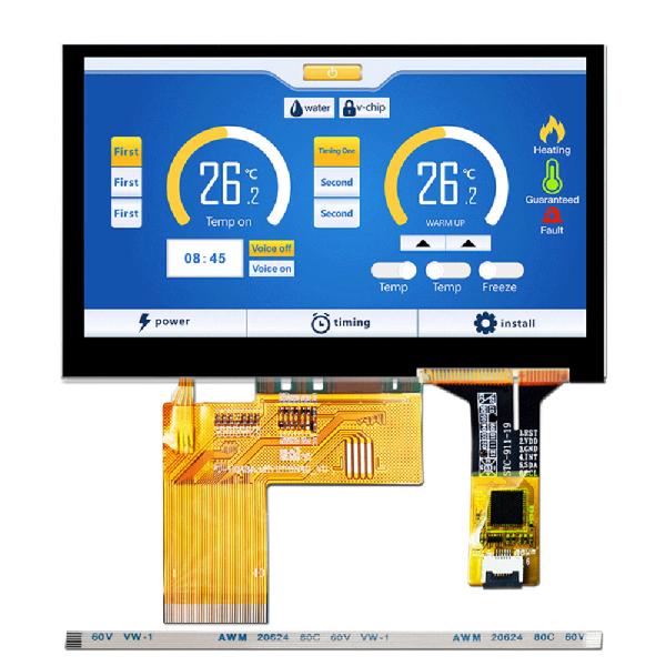 Buy 4.3-inch TFT LCD display module capacitive touch GT911 800x480 dot matrix wide temperature IPS full angle sunlight readable TTL ST7262 compatible with STM32/RK at wholesale prices