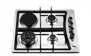 Quality Four Burners Gas Oven And Hob , Gas Top Electric Oven 201 Stainless Steel Panel for sale