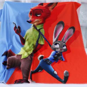 China Real Cartoon Character Digital Print Blanket , Sherpa Flannel Throw Blanket on sale