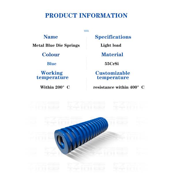 Light Load Blue Mold Spring SWL TL Alloy Steel Spring Customized Size