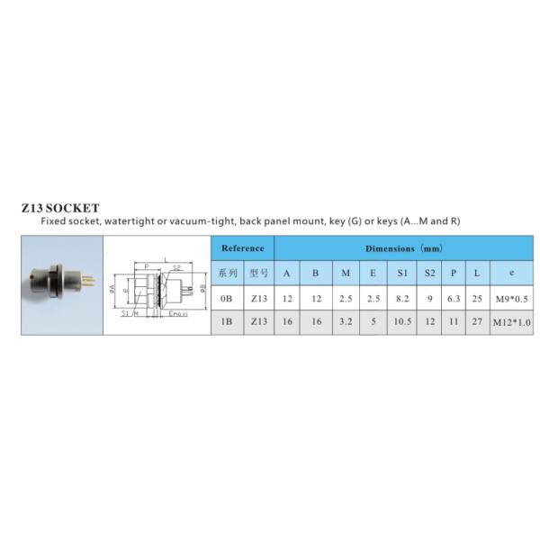 Watertight Circular Push Pull Connectors HEG Solder And Print Contacts