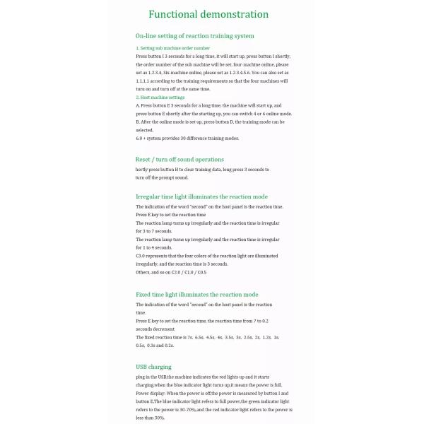 ABS Material Taekwondo Agility Training Lights Reaction Speed Training Lights