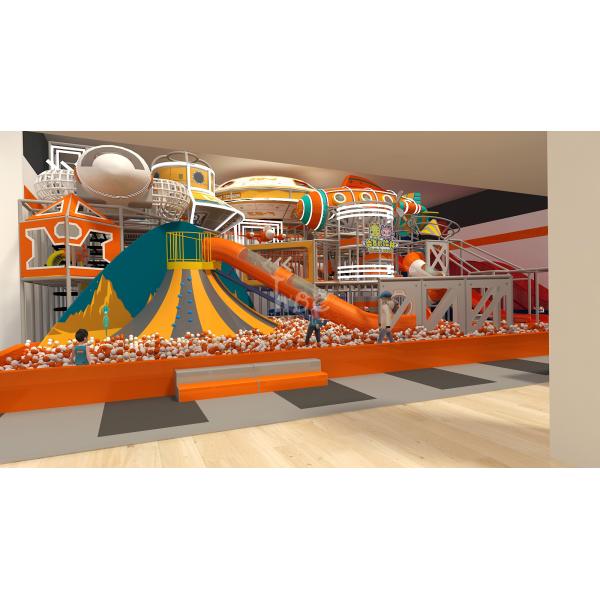 Customizable Indoor Play Structure for Kids with Slides and Ball Pits