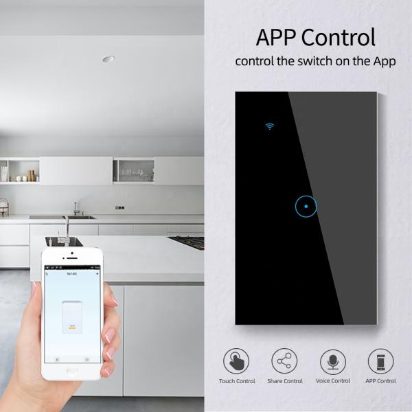 600W Zigbee Wall Switch No Neutral 60HZ 3 Gang Smart Light Switch