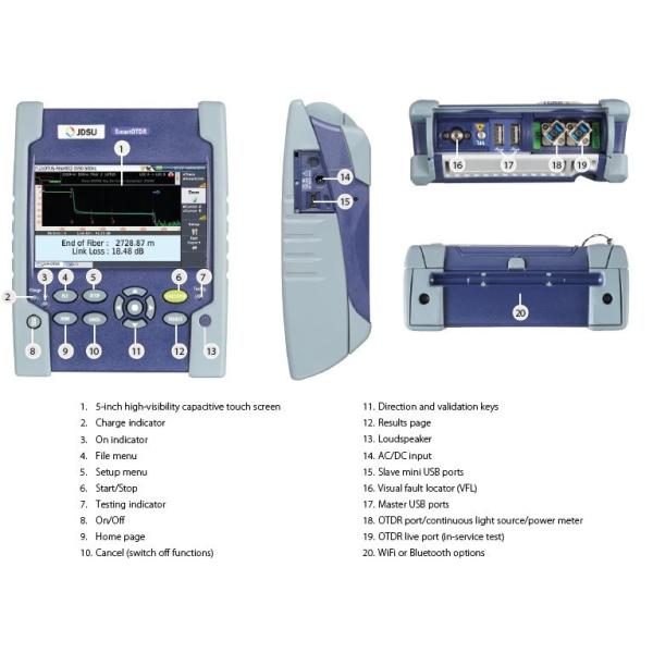 JDSU OTDR Testing Machine , portable MTS 2000 Viavi Smart Otdr