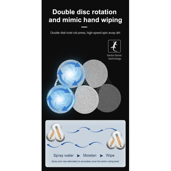 2.4G Remote Control Skyscraper Window Cleaner Robot Border Detection Smart Clean Window Cleaning