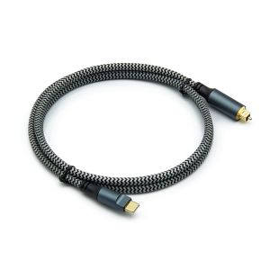 Quality Optic Audio Cable USB-C to Toslink PVC Jacket Braid 8K Resolution 4.0mm Male-to-Male Customizable 1M/2M/3M for TV &amp; Computer for sale