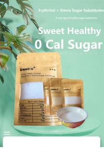 China 0 CAL FREE SUGAR Erythritol + Stevia Sugar Substitutes Zero Sweetener 0CAL Sugar All Natural 0.1lb/bag on sale