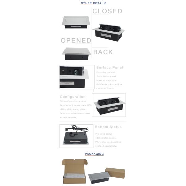 BNT hot sale flush mounted tabletop power outlet socket with USB charger port