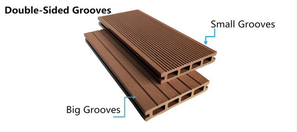 Traditional Deck for Leisure Facilities,Durable Composite Decking Flooring,Size:140mm X 22mm