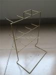 Golden Metal Display Racks 3 Layer 12 Hooks Countertop Display Rack For Hanging