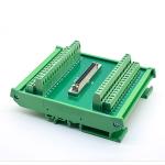 SCSI 68 Pin Connector DIN Rail Mounting Terminal Blocks Adapter with 1 meter